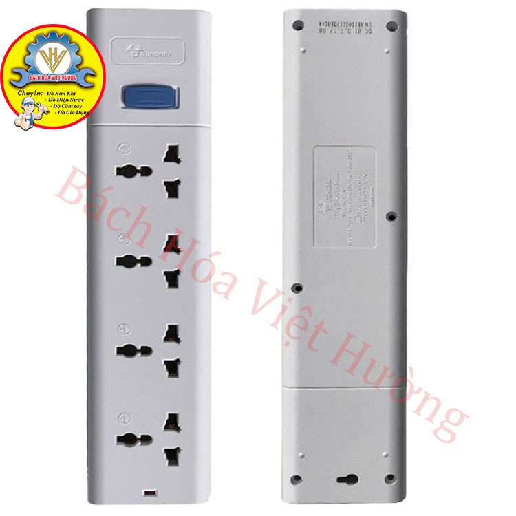 Ổ Cắm Điện Đa Năng 4 Lỗ Dây Dài 3M Gongniu loại có công tắc Công Suất Tối Đa 2500w - Ổ cắm điện - GNVN S1030-50