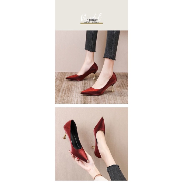 Giày Cao Gót Cô Dâu Kiểu Dáng Quyến Rũ Sang Trọng