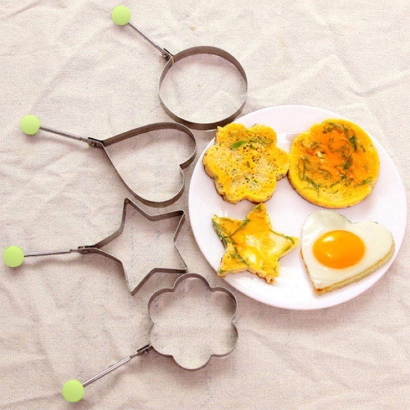 Combo khuôn làm bánh hấp, trứng rán tạo hình cute cho bé