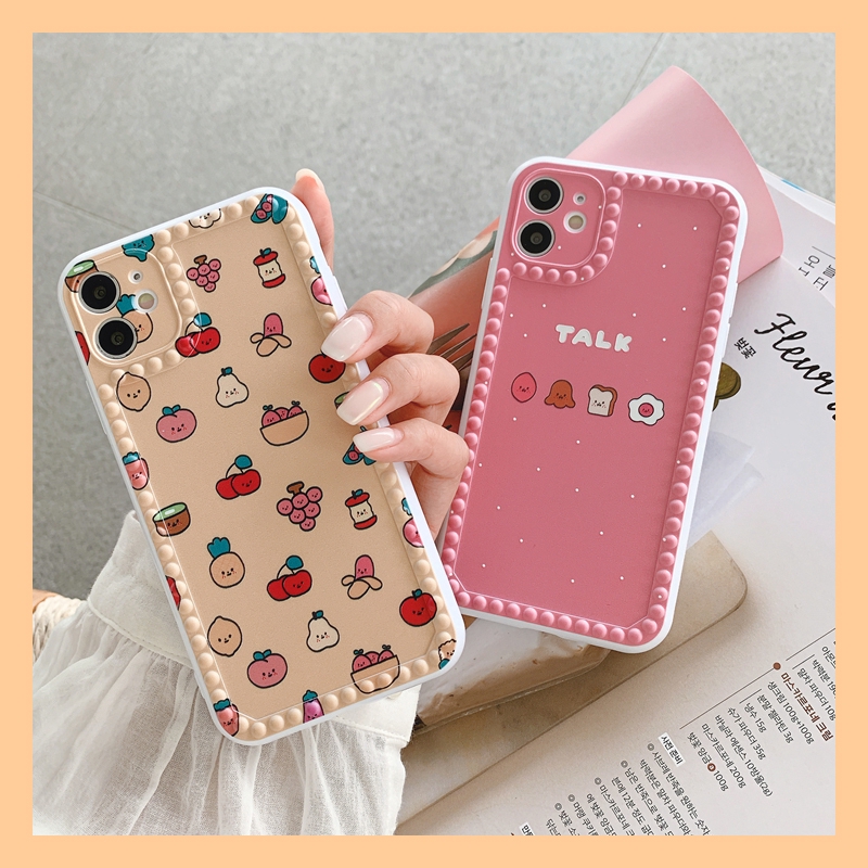 Ốp lưng mềm họa tiết bánh mì trái cây cho IPHONE SE2 11 PRO MAX XS XR 7 8 PLUS
