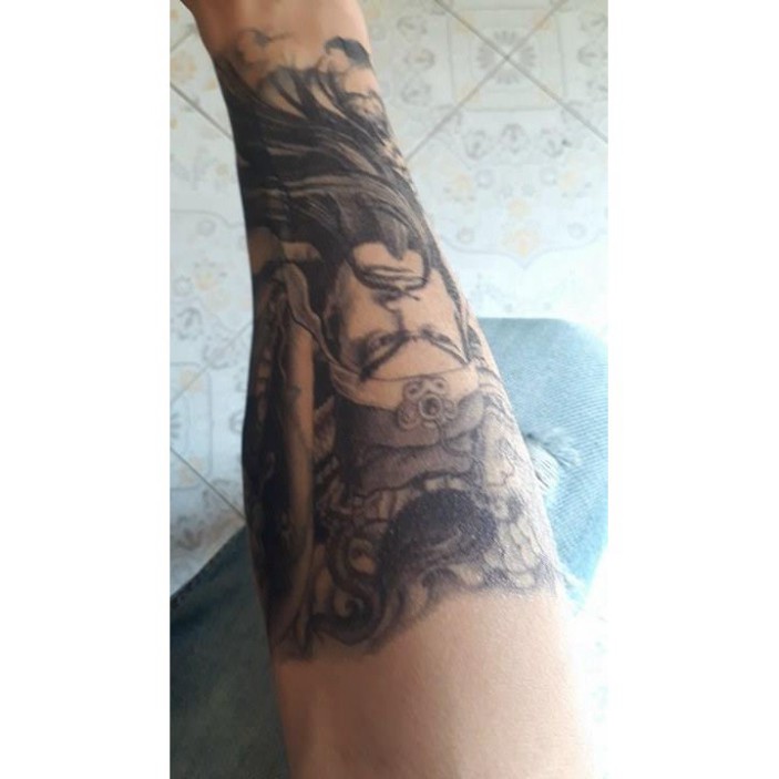 Hình xăm dán tattoo Quan Công - miếng dán hình xăm đẹp dành cho nam