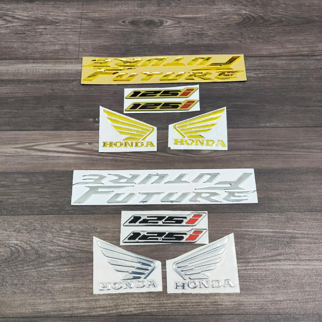 COMBO cặp tem chữ nỗi FUTURE và cặp tem cánh chim mẫu ZIN độ màu bạc hoặc vàng