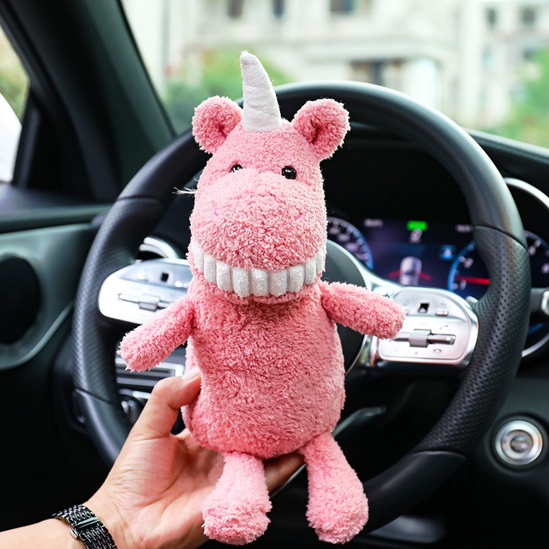 Thú nhồi bông trang trí xe ô tô kèm than tre hoạt tính hút mùi