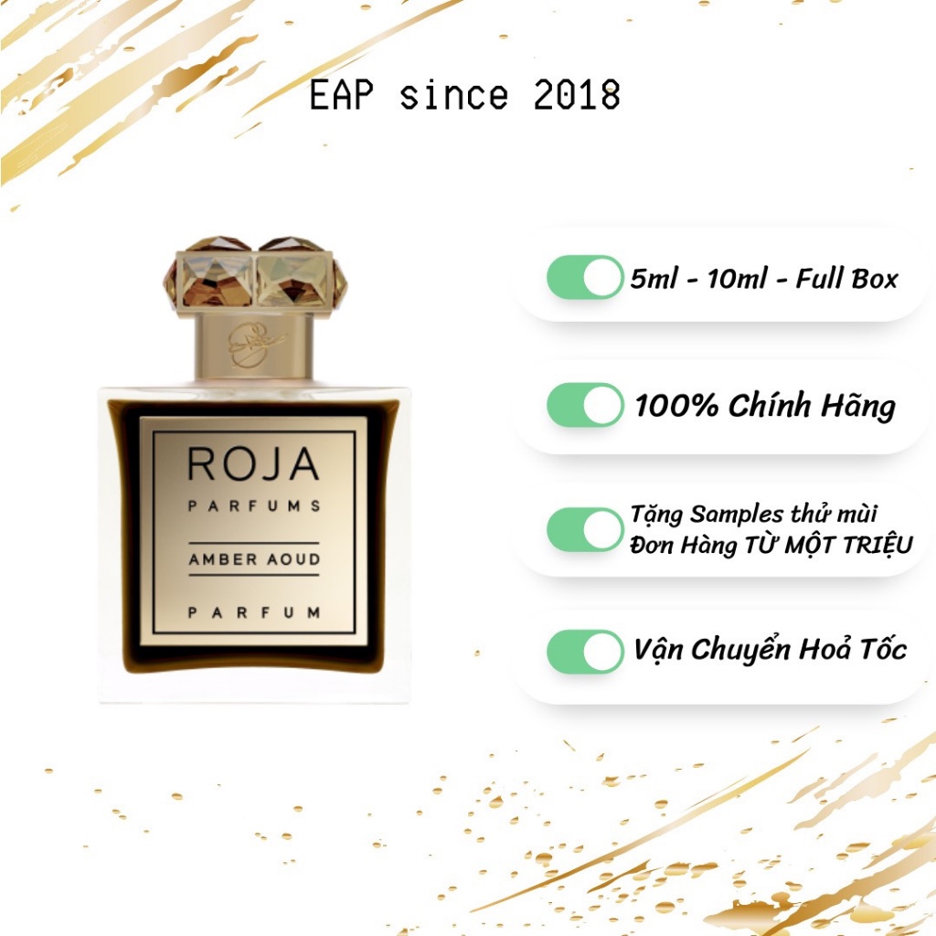 Nước hoa Roja Amber Aoud [Mẫu thử 0.33 oz]
