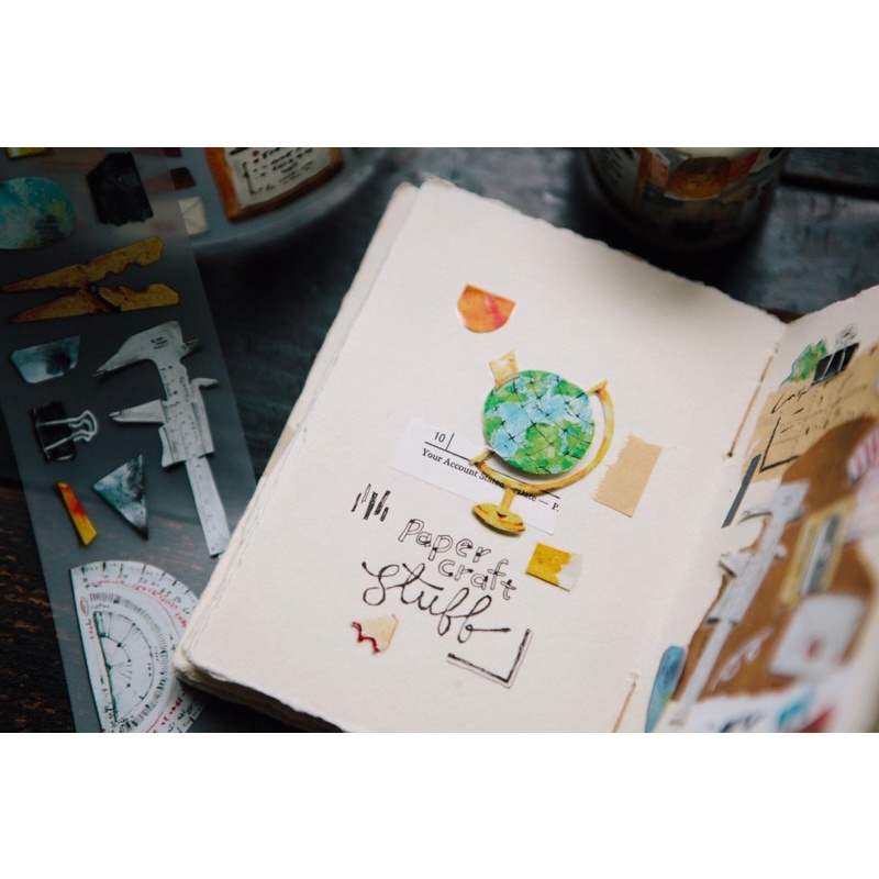 AM075 Cuộn washi Ours Paper Craft by Hank - Chiết lẻ chu kỳ