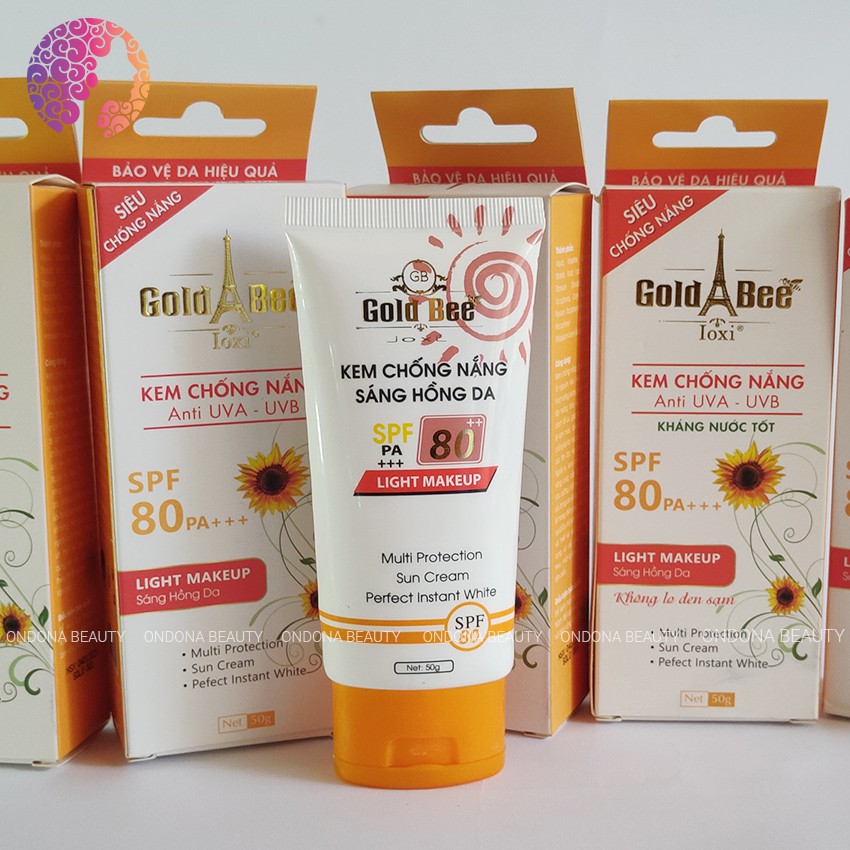 [SPF 80 PA+++] Kem Chống Nắng Sáng Hồng Da Gold Bee - Hàng Chính Hãng - Ondona Beauty