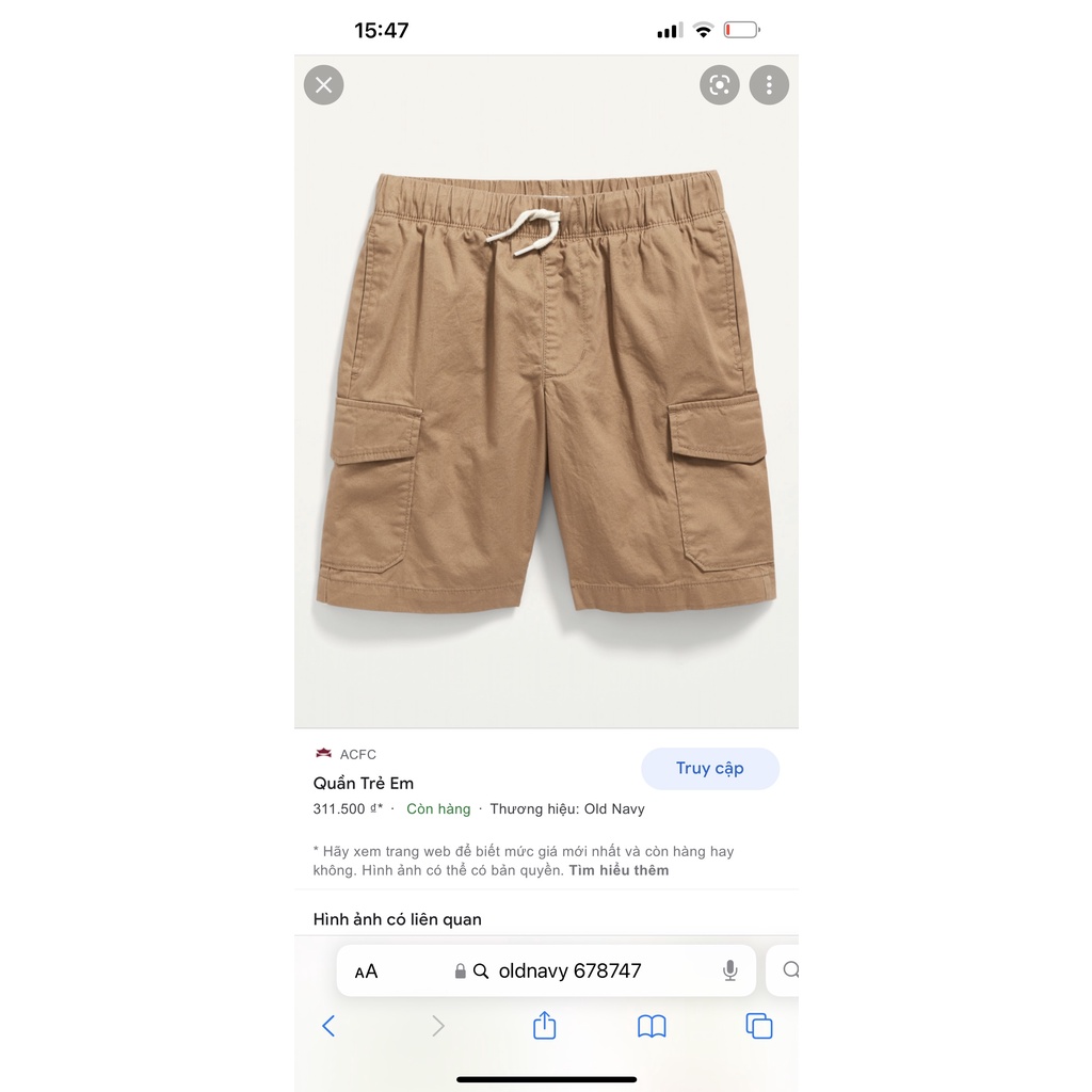Quần short bé trai size đại chất kaki , dry quick siêu đẹp