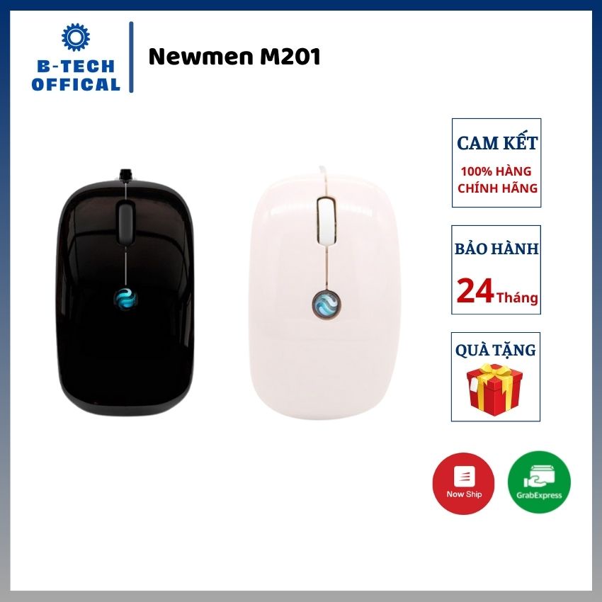 Chuột có dây Newmen M201 nhỏ gọn - Bảo hành chính hãng 24 tháng 1 đổi 1