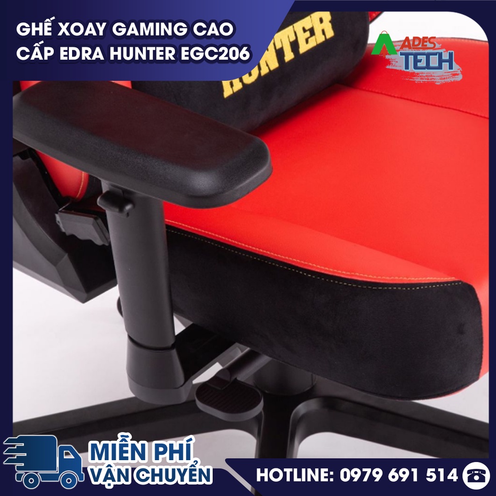 ✔️Ghế Xoay Gaming cao cấp EDRA Hunter EGC206 ✔️ Chất liệu da PU dễ dàng bảo quản✔️Bảo hành 12 tháng