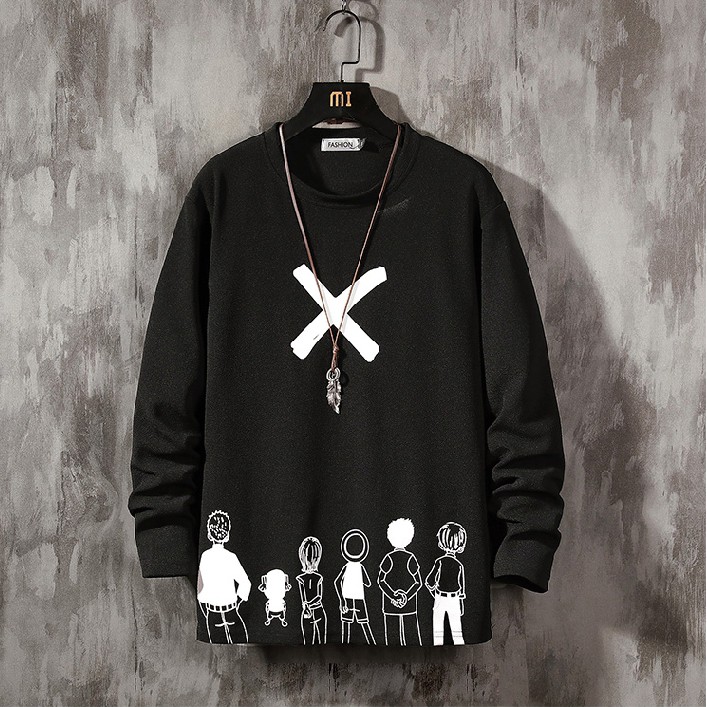 Áo Thun Nam Dài Tay Cổ Tròn Họa Tiết Người Hoạt Hình Chữ X Phong Cách Trẻ Trung Thời Trang Zenkonu TOP NAM 1000143V1 | BigBuy360 - bigbuy360.vn