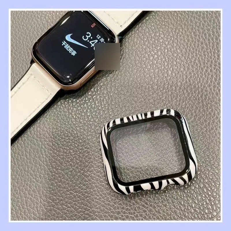Ốp Bảo Vệ Màn Hình Đồng Hồ Thông Minh Apple Watch 45mm 41mm 44mm 42mm 40mm 38mm Series 7 SE 6 5 4 3 2 1 Họa Tiết Da Báo 2023