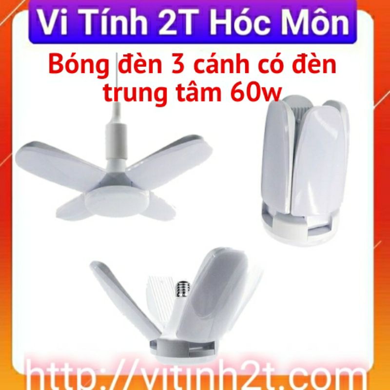 Bộ Đèn Led 4 Cánh Siêu Sáng, Siêu Bền, Tiết Kiệm Điện 60W, đèn cánh quạt có đèn trung tâm 65w siêu sáng