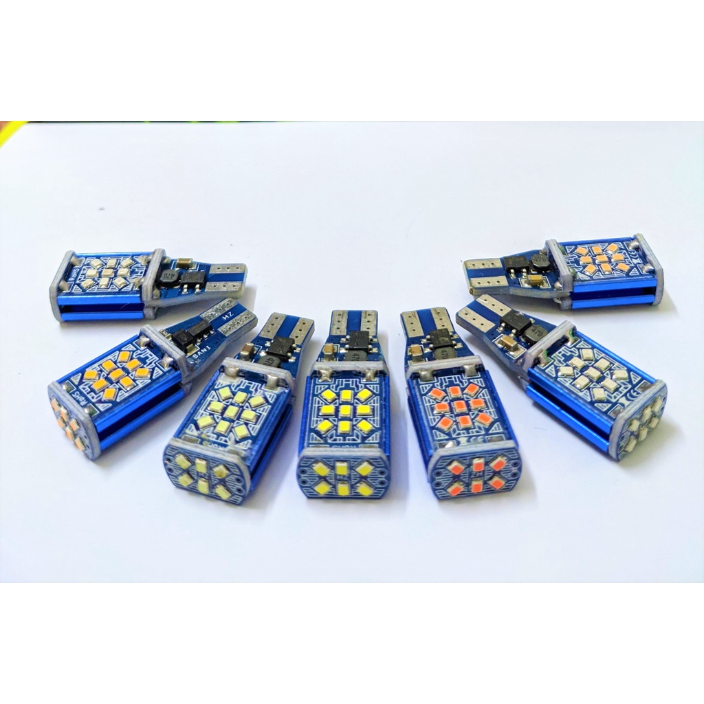 Set 2 bóng đèn led lùi ô tô T15 24 chip smd 2016