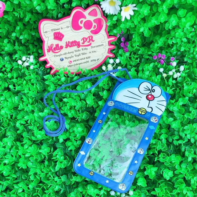 TÚI CHỐNG NƯỚC CHO ĐIỆN THOẠI DORAEMON &amp; HELLO KITTY