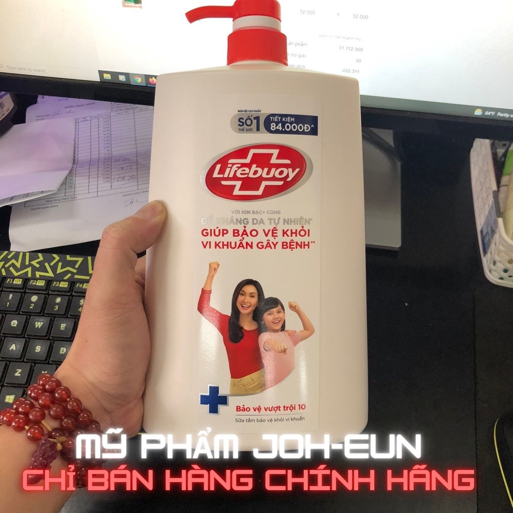 Sữa Tắm Lifebuoy 1100g Bảo Vệ Vượt Trội 10 Giúp Bảo Vệ Khỏi 99.9% Vi Khuẩn Và Ngăn Ngừa Vi Khuẩn Lây Lan Trên Da Tốt Nhấ