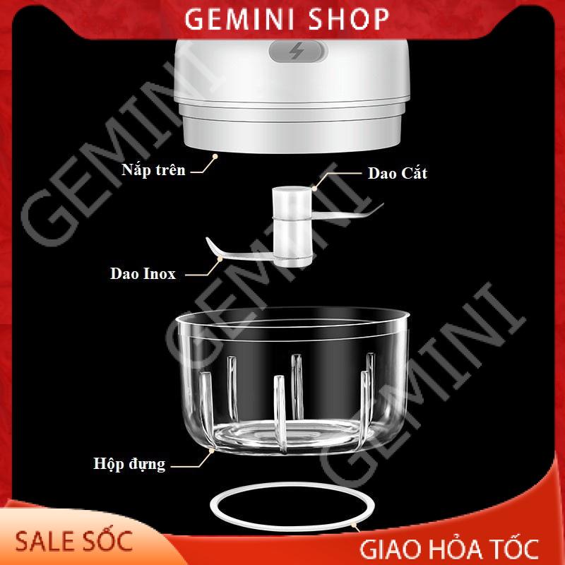 [Mã ELHA22 giảm 5% đơn 300K] Máy Xay Tỏi Ớt Sạc Điện Cầm Tay Mini 100ml xay được cả rau củ quả Tiện Lợi ZM14 GEMINI SHOP