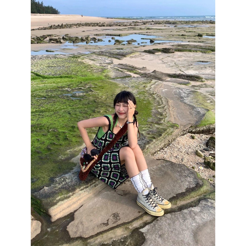 Áo Len Nữ Không Tay Phong Cách Hong Kong Cổ Điển