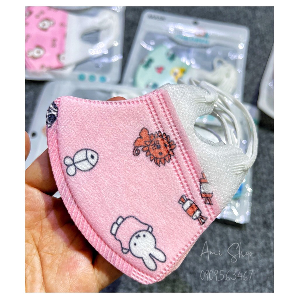 Set 5 khẩu trang giấy kháng khuẩn, chống bụi cho bé từ sơ sinh đến 10 tuổi