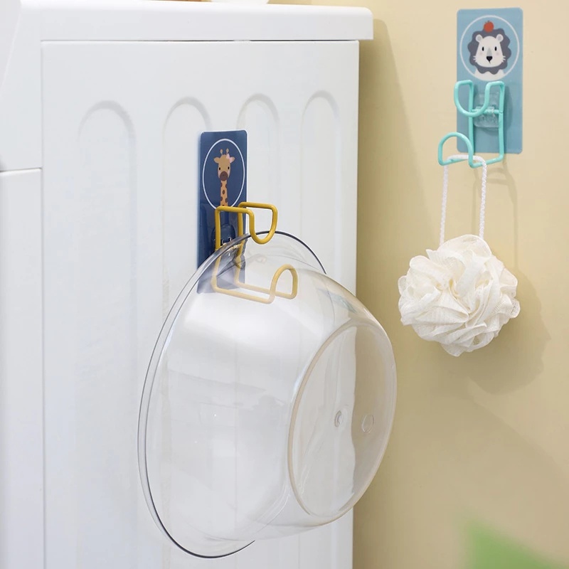 Móc Treo Đồ Dán Tường Tự Dính Thiết Kế Hoạt Hình Dễ Thương Đa Năng Tiện Dụng
