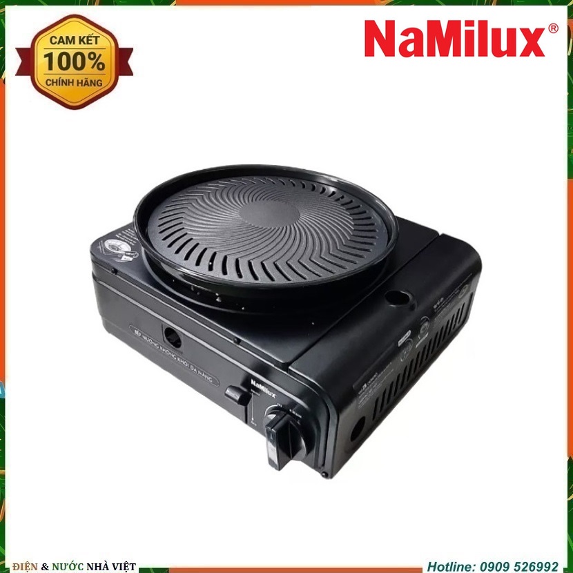 BẾP NƯỚNG GAS KHÔNG KHÓI + NẤU ĐA NĂNG NAMILUX GS2621PF ( CHỐNG GIÓ SIÊU VIỆT – PHÙ HỢP ĐI DU LỊCH )