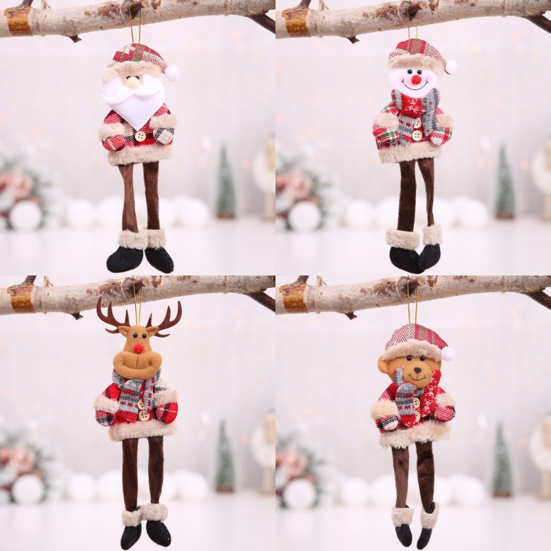 1 Búp Bê Ông Già Noel / Người Tuyết Chân Dài / Gấu Tuần Lộc Dễ Thương Treo Trang Trí Cây Thông Giáng