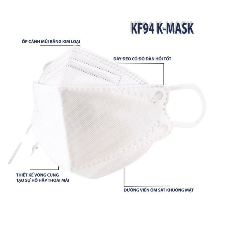 Khẩu trang y tế, khẩu trang 4d KF 94 DP Mask Đại Phát Thùng 30 Túi 300 Cái.