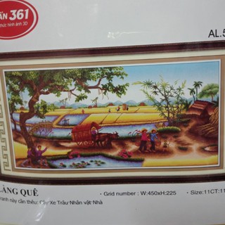 Tranh thêu Làng Quê ms 53292