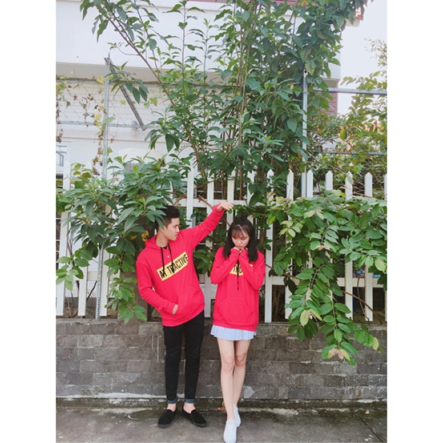 Áo hoodie đỏ ( ảnh thật 100%)