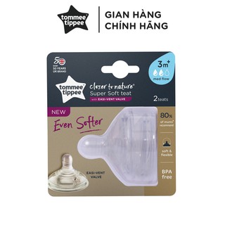 Núm ty Tommee Tippee 3-6 tháng vỉ 2 cái
