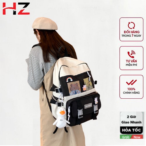Balo uzzang thời trang nam nữ túi cặp sách đi học đi chơi du lich thời trang nam nữ