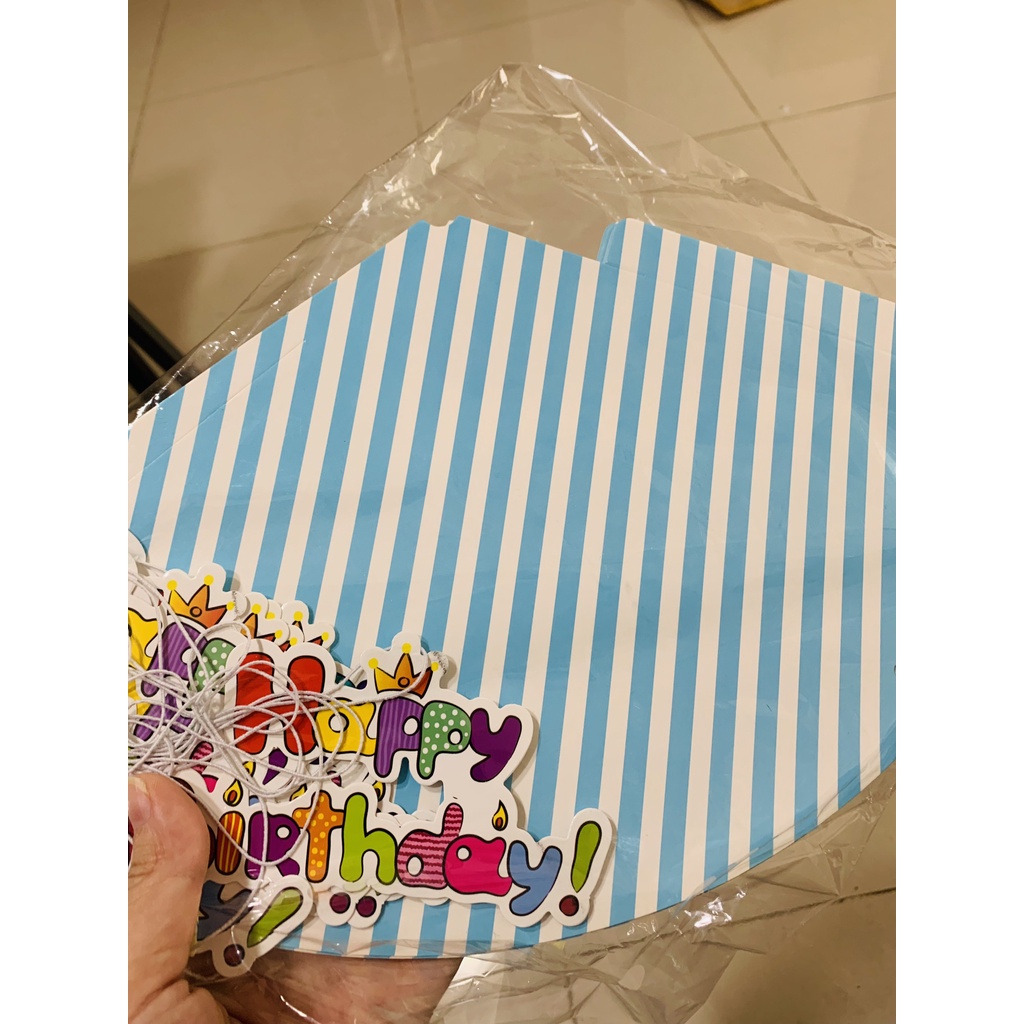 Nón Mũ sinh nhật 3D  mẫu chấm bi, ngôi sao, sọc