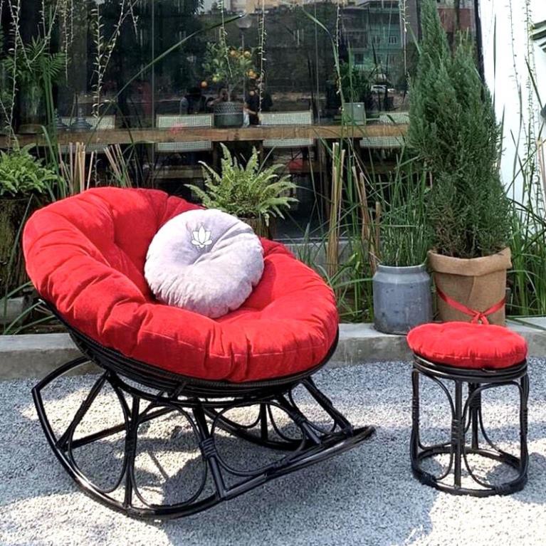 Ghế Papasan Bập Bênh Thư Giãn Đọc Sách - Phong Cách Châu Âu