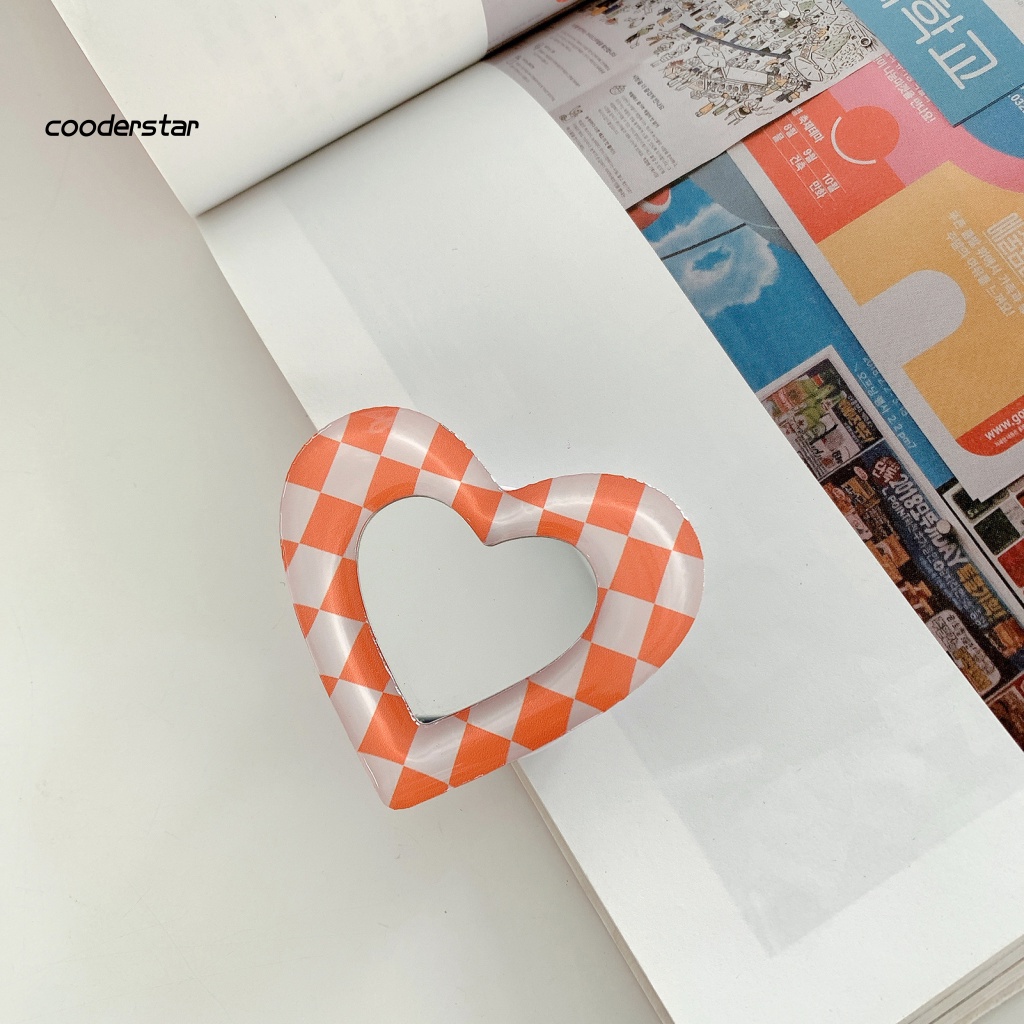 Giá Đỡ Điện Thoại Có Thể Gập Lại Kèm Gương Hình Trái Tim Xinh Xắn