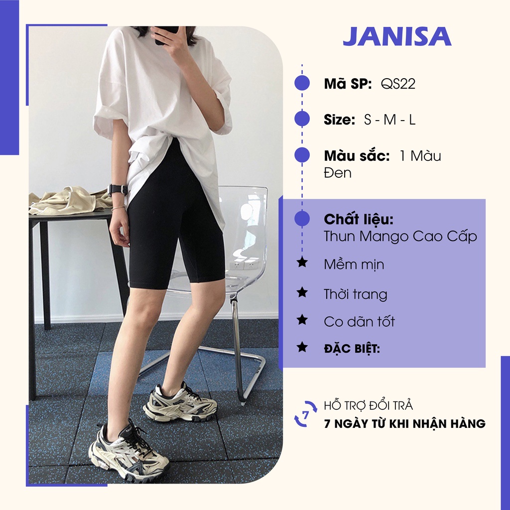 Quần legging nữ lửng short biker thể thao JANISA QS22