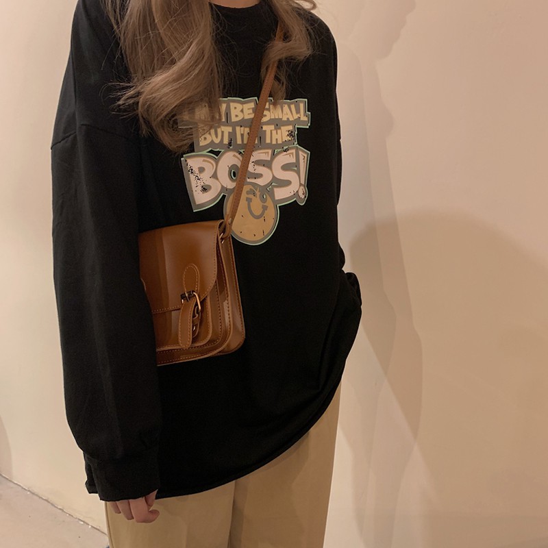 Áo thun nữ dài tay BOSS Unisex phong cách ulzzang Hàn Quốc thời trang