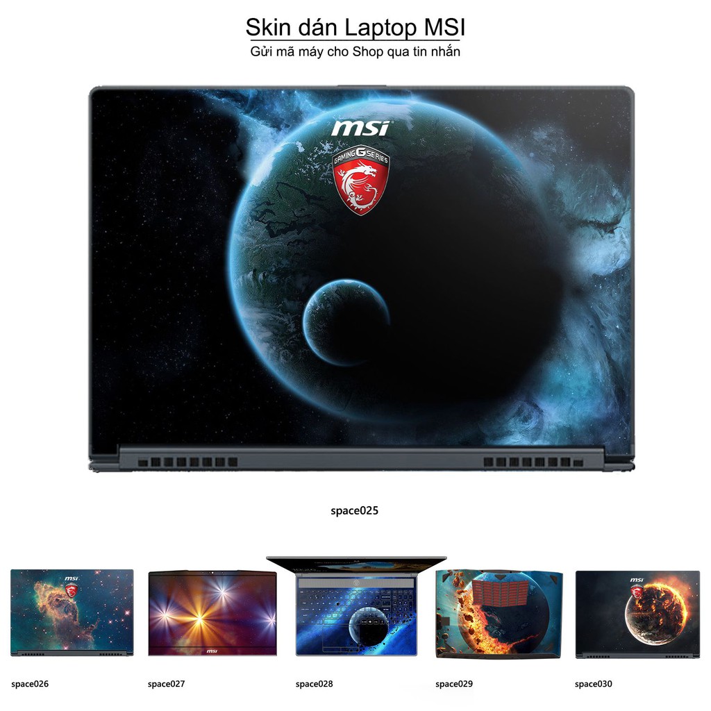 Skin dán Laptop MSI in hình không gian _nhiều mẫu 5 (inbox mã máy cho Shop)