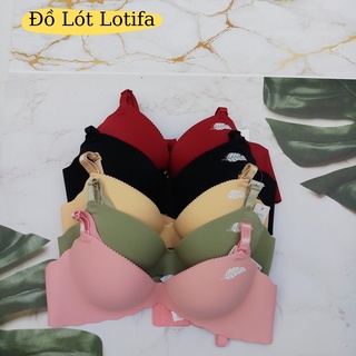 Áo lót su đúc không gọng họa tiết lông vũ áo nâng ngực đệm 2.5cm hình bàn tay Lotifa