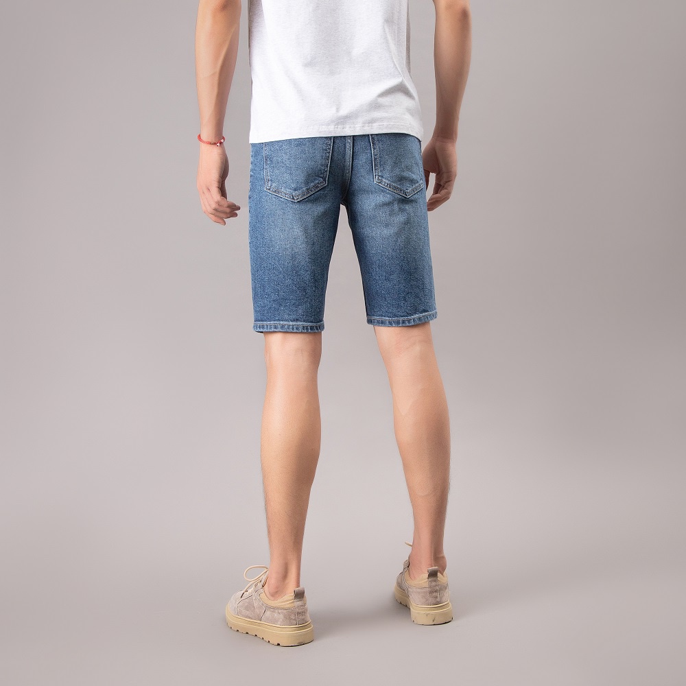 Quần Shorts Jeans Trơn Just Men 220105