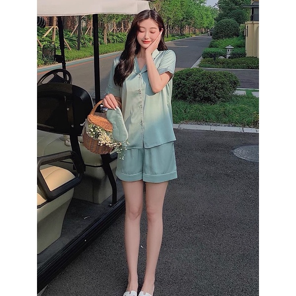 Bộ ngủ lụa cộc tay mềm mại cao cấp Nacy Design ⚡️Free Ship⚡️ | BigBuy360 - bigbuy360.vn