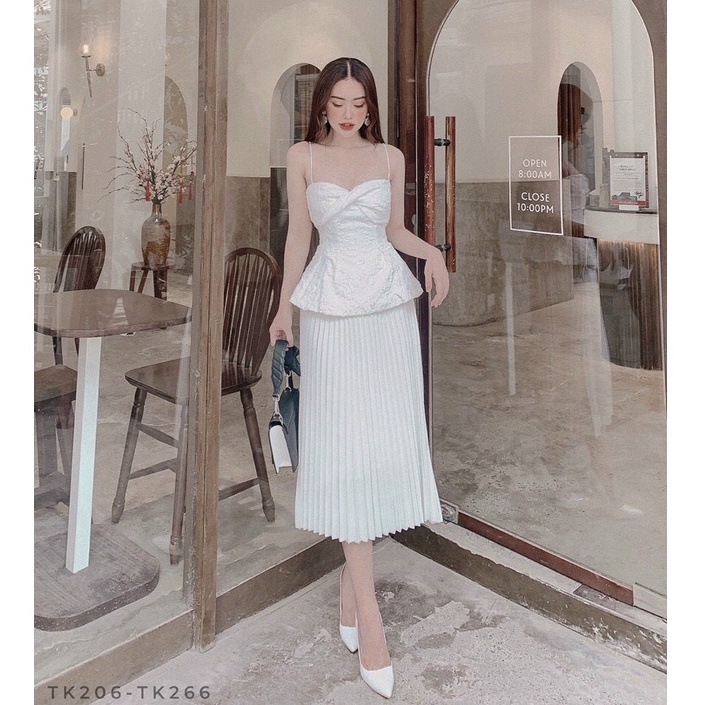 Chân váy nữ xếp ly basic sinh viên công sở thiết kế Emilyshop ulzzang