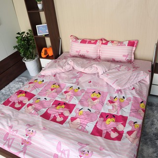 Bộ Chăn Ga Drap Giường Gối Sư Tử Hồng - Gồm Vỏ Chăn + 2 Áo Gối+ Ga Bọc+ 1 áo gối Ôm ( Có Lựa Chọn Lẻ Bộ và