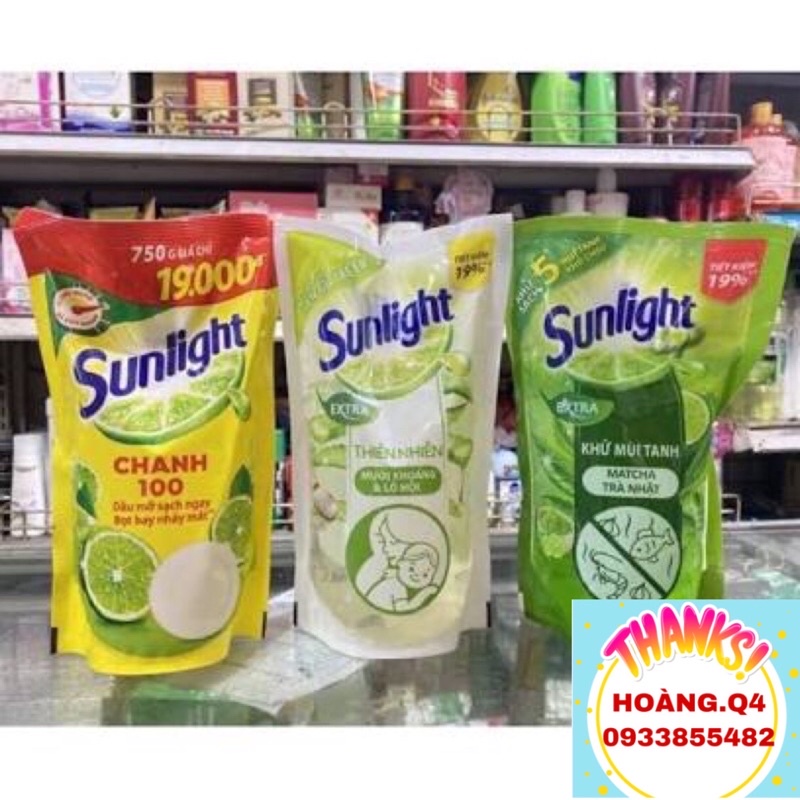 ⚡Rửa chén túi Sunlight 750g các loại cam kết chính hãng 100%⚡