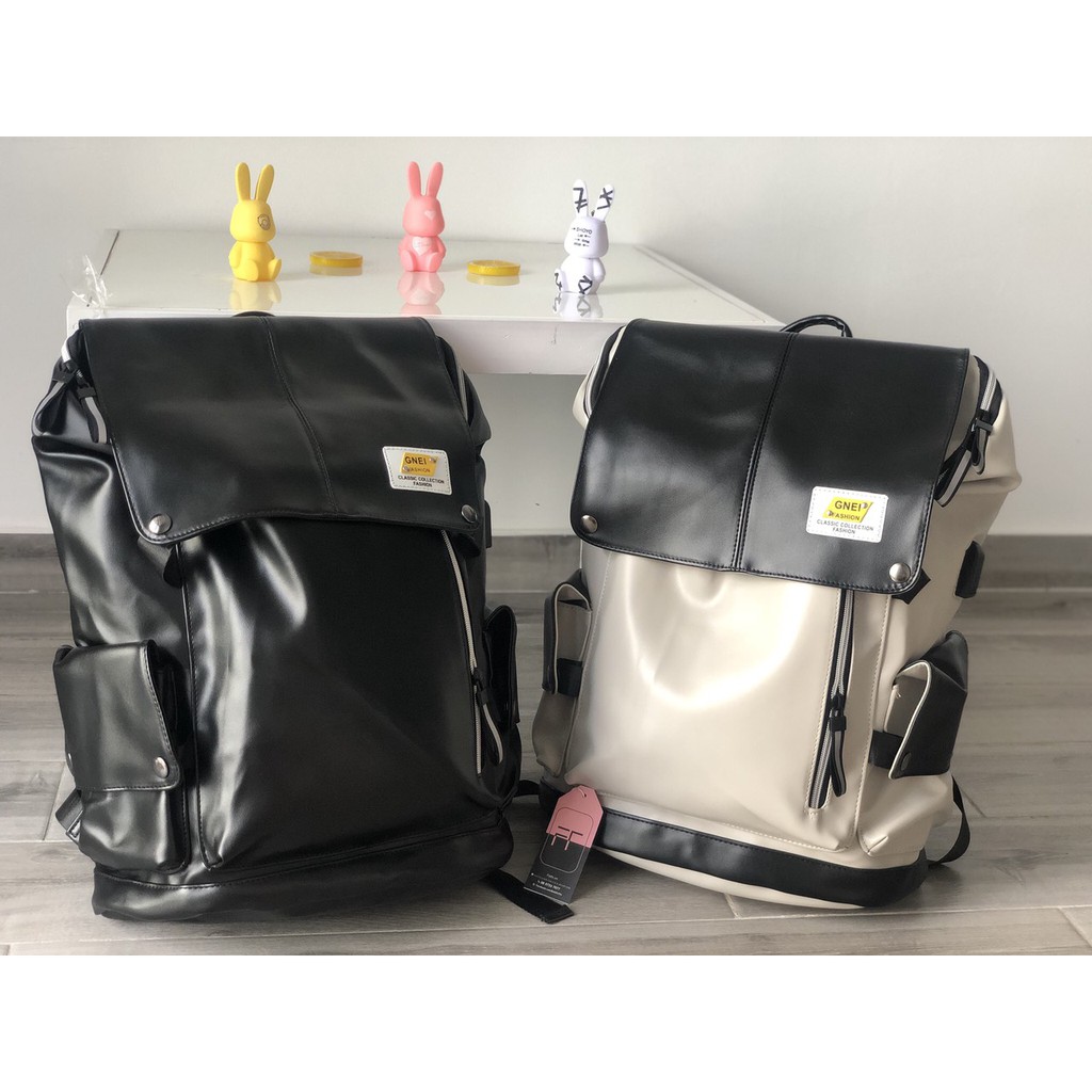 Balo da công sở, học sinh chất da PU dày, xịn, cặp nam, nữ Gnei sang chảnh hàng Quảng Châu FT43