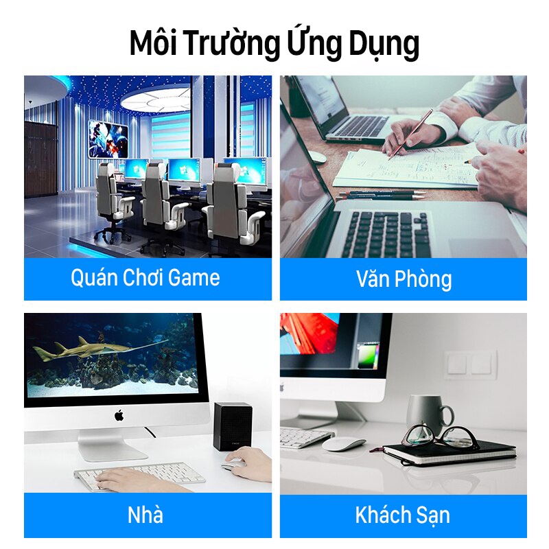 Dây cáp mạng Lan CAT6 Dẹt - Tròn 5m 10m 15m RJ45 cho máy tính, pc tốc độ cao Cat 6 Vention BH 12 Tháng