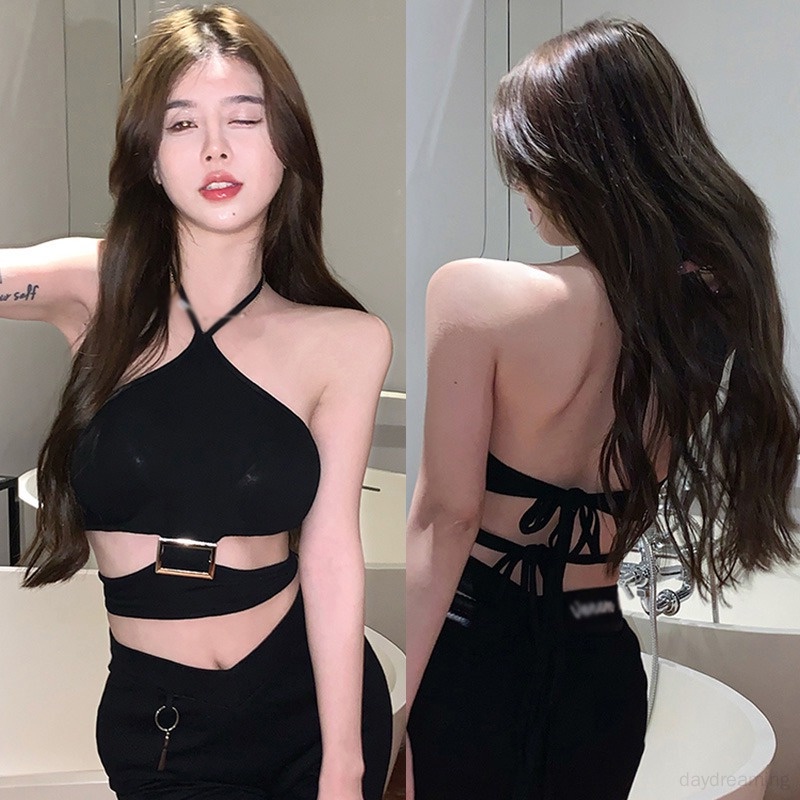 Áo Croptop Sát Nách Màu Sắc Thanh Lịch Cho Nữ