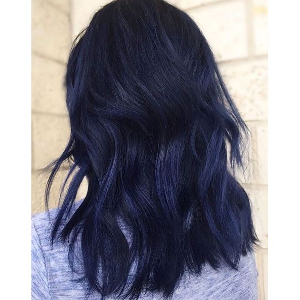 Combo nhuộm tóc màu xanh dương ánh tím (tặng trợ nhuộm, găng tay)