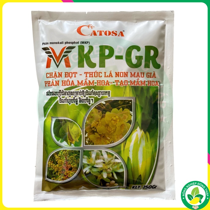 Phân monokali phosphat  MKP-GR – Chặn Đọt, Thúc Lá Non Mau Già, Phân Hóa Mầm Hoa, Tạo Mầm Hoa