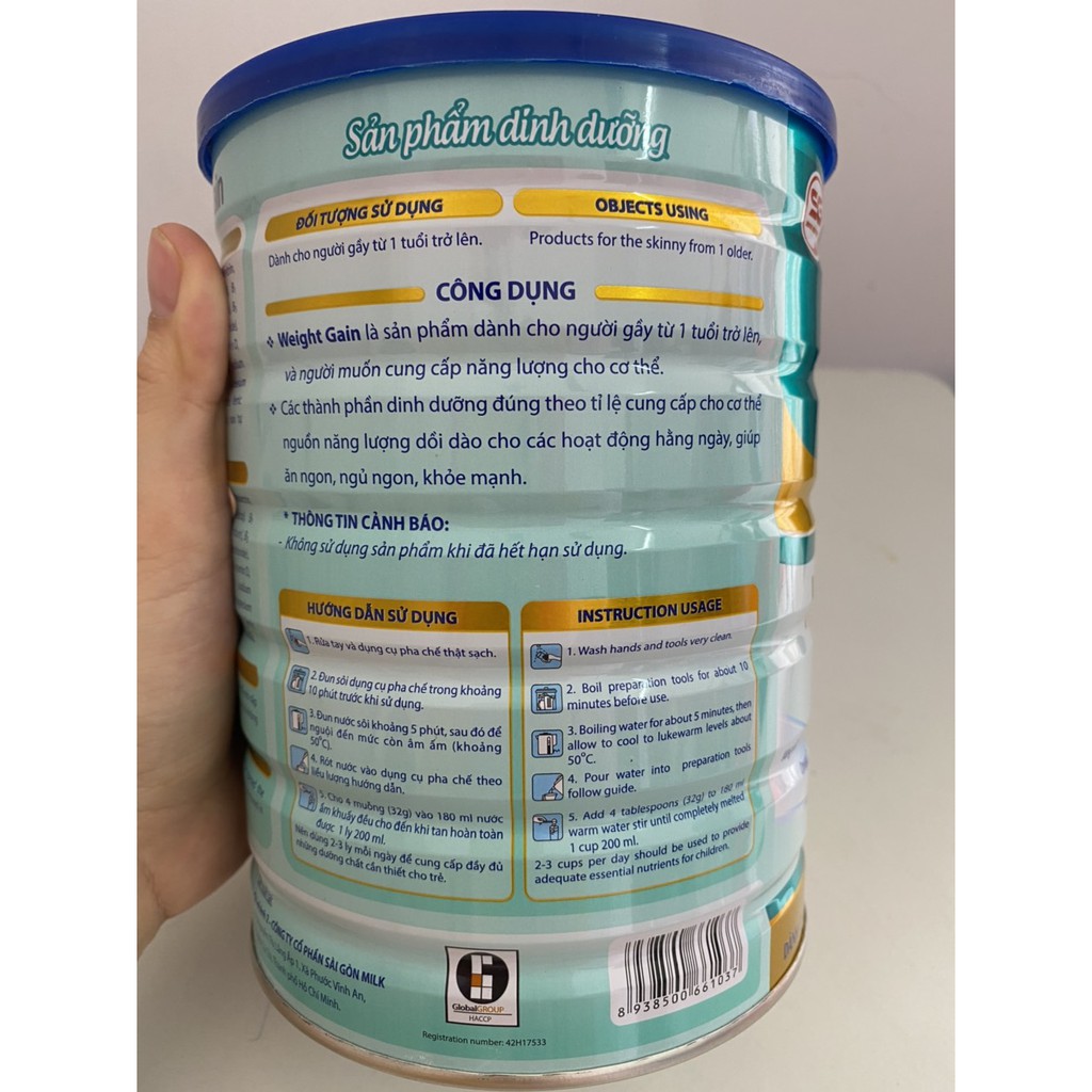 Sữa Goldmilk WeightGain 900g Sữa Người Gầy