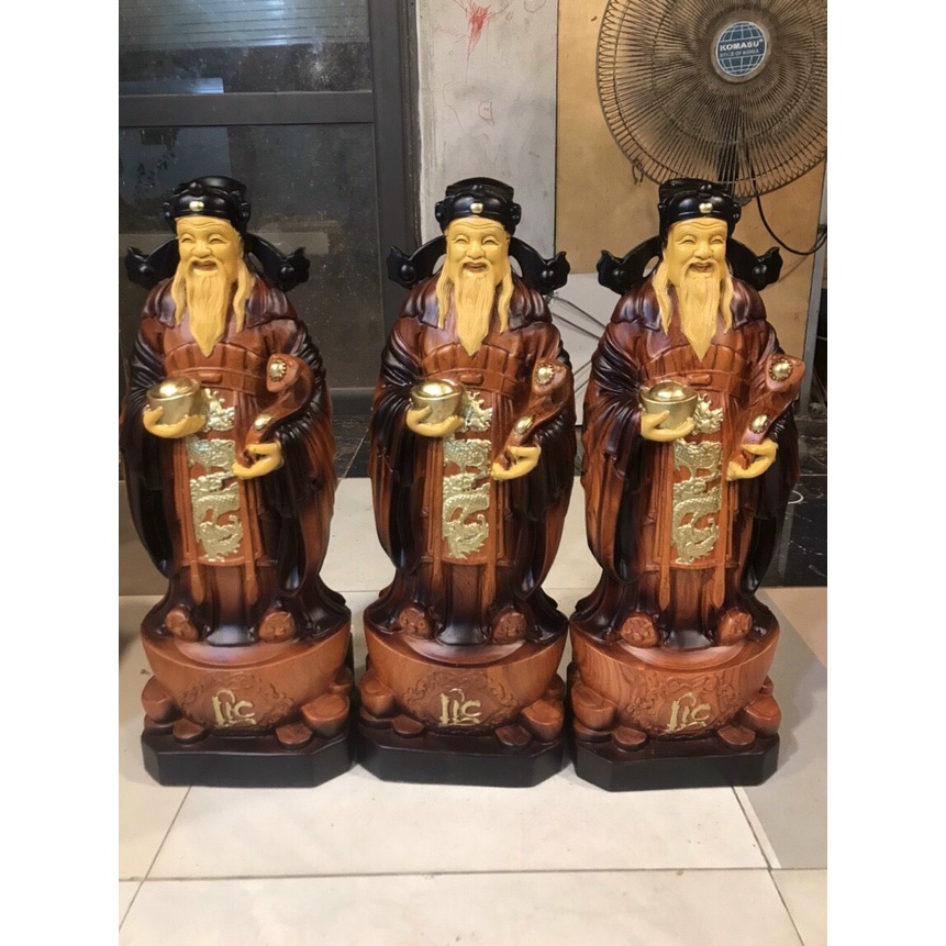 Tượng thần Tài Tài Lộc, Bày Bàn, Kệ, Tủ... Gỗ Hương Đá, KT: cao60x23x15
