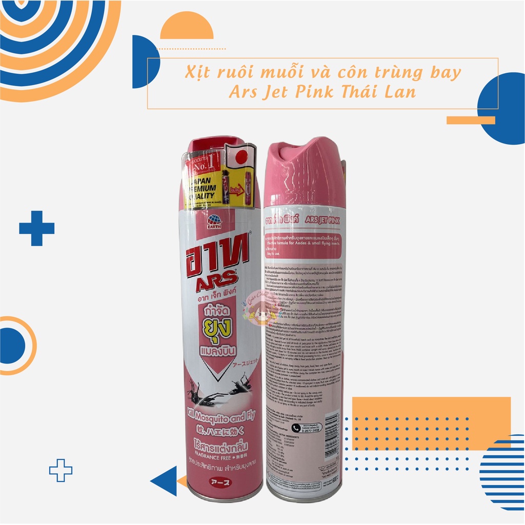[GIÁ SỈ] Xịt Muỗi, ruồi và côn trùng bay không mùi Ars Jet Pink Thái Lan
